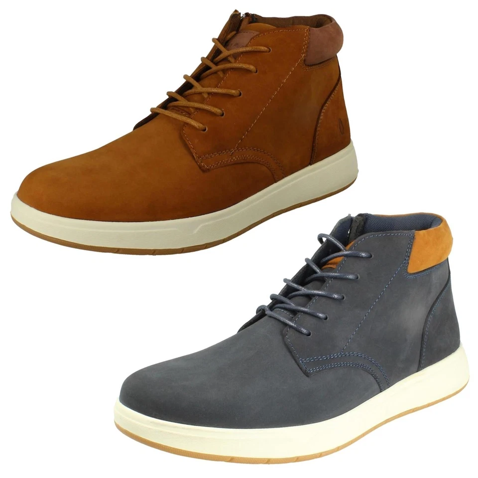 Mens Hush Puppies Leather Lace & Zip Casual Everyday Ankle Boots: Bronko Chukka - Image 1 of 1