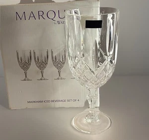 Marquis By Waterford Markham Crystal Iced Beverage Glasses Set OF 4 New In Box - Picture 1 of 17