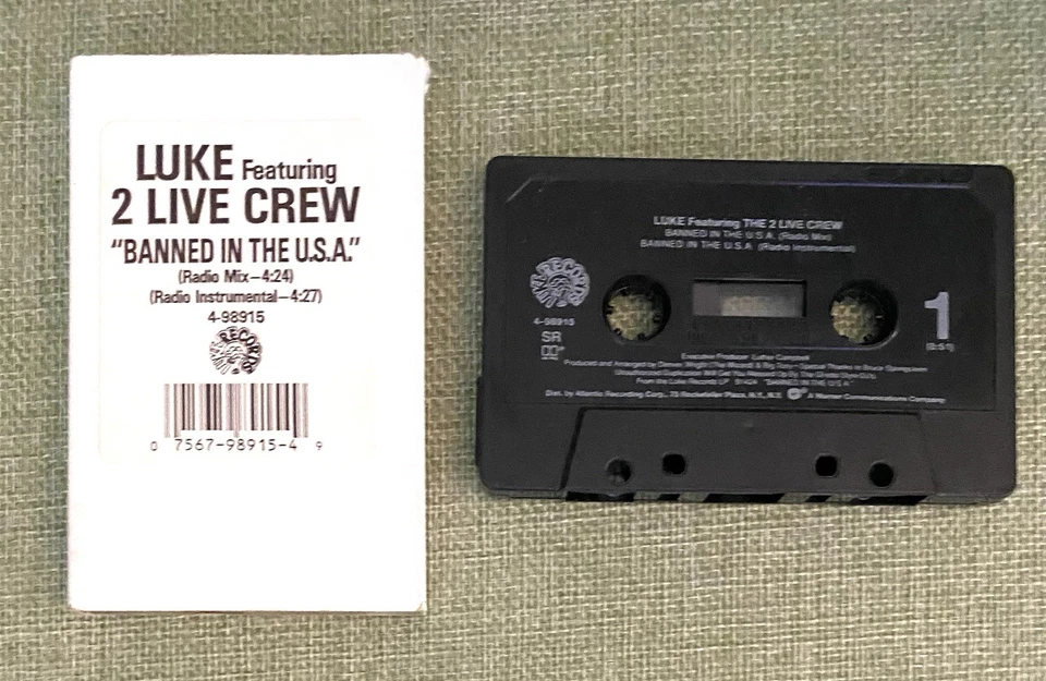 Luke & 2 Live Crew          **CASSETTE SINGLE**         Banned in the USA - Image 1 of 1