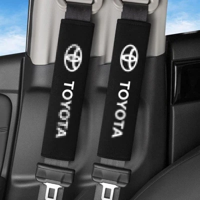 2 pieces suitable for Toyota car seat belt shoulder pad accessories, black/red - Image 1 of 4