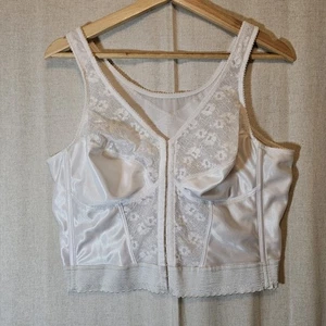 Reggiseno Exquisite Form 42C Full-Ly 7565 bianco linea lunga senza fili chiusura frontale disossata - Foto 1 di 11