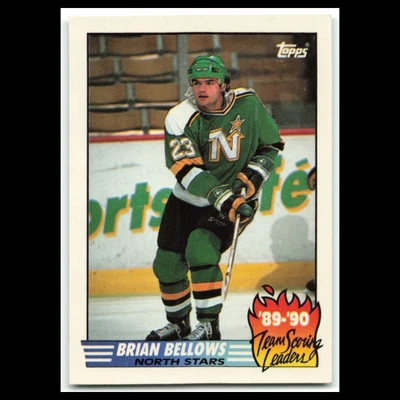 Brian Bellows #15 1990 Topps Team Scoring Leaders Minnesota North Stars Hockey - Image 1 of 3