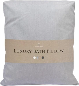 Luxury Bath Pillow for Tub Thick Quick-Dry Washable – Light Gray – Open Box - Picture 1 of 5