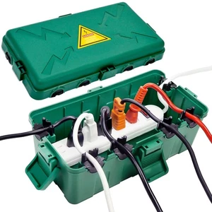 Hrensaw Medium Outdoor Electrical Box (10.6x5.5x4.5in), Weatherproof IP54 Green - Picture 1 of 7