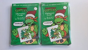Vintage 1990 Teenage Mutant Ninja Turtles Kinder Weihnachtskarten 56 Karten & Umschläge - Bild 1 von 18