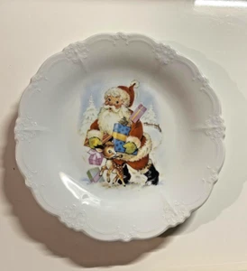 Hutschenreuther Weihnachts-Jahres-Teller DNG 1994 Nikolaus, Bambi Porzellan - Bild 1 von 2