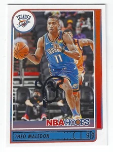THEO MALEDON OKLAHOMA CITY THUNDER SIGNED CARD CHARLOTTE HORNETS PHOENIX SUNS - Picture 1 of 1
