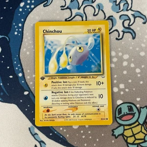 Chinchou 42/64 1st Edition Common Neo Revelation Pokemon Card WOTC Vintage NM - Picture 1 of 3