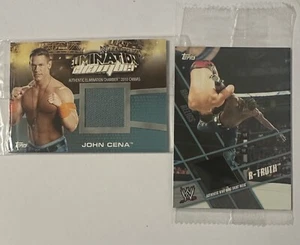 Topps WWE Mat Relic Lot 2010 Elimination Chamber 2011 Topps John Cena R Truth - Picture 1 of 5