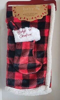 Baby's First Christmas Blanket & Stocking Soft and Adorable by Little Celebrity - Image 1 of 4