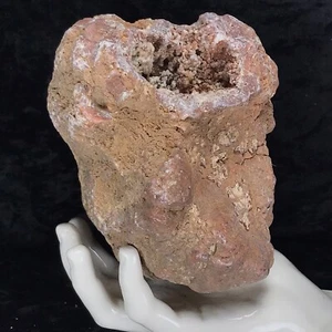 6” Rough Uncut Red Unopened Geode Crystal Chalcedony Quartz Unopened 3.11Lb KY - Picture 1 of 9
