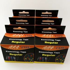 6-Pack Precut Kinesiology Tape – Strong Adhesive Waterproof Athletic Recovery - Picture 1 of 5