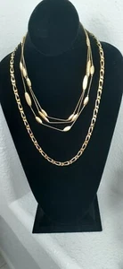 Two Monet ladies chain necklaces gold tone 18" and 24" NWOT. Heavy Metal - Picture 1 of 5
