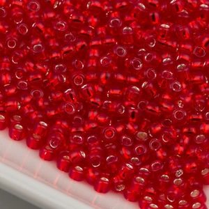 Toho Seed Beads 8/0 Dark Ruby Silver Lined 15g #25C 10642130 - Picture 1 of 1