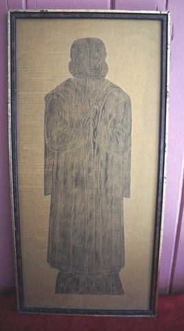 VTG. FRAMED MEDIEVIL THEMED STONE RUBBING Cover