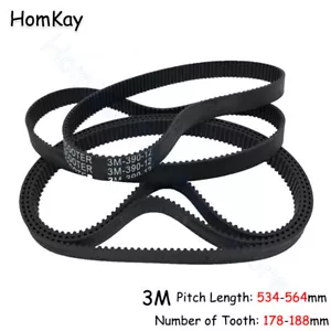 3M Timing Belt 178 - 188 Tooth Rubber Closed-loop Transmission Belts Pitch 3mm - Picture 1 of 8