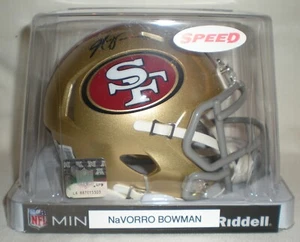 NAVORRO BOWMAN San Francisco 49ers Autographed Mini Helmet Beckett COA #1W403892 - Picture 1 of 4