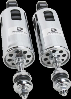 Progressive Chrome 422 Series Heavy Duty Rear Shocks 00-17 Harley Softail FLSTF - Image 1 of 2