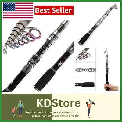 Lightweight Carbon Fiber Fishing Rod Reel Set with Carrier Bag for Every Angler - Image 1 of 4