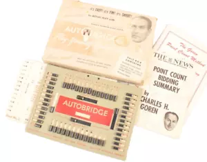 Autobridge Play-Yourself Bridge Game Charles H Goren 1950 In Box Instructions - Picture 1 of 5