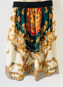 Zara Multicolor Girls PRINTED SKIRT Floral Elastic Waist Size 7 years OA39 - Picture 1 of 5