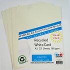 Recycled A3 White Card 180Gsm 100% Recycled White Card Stock Choose Pack