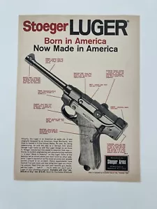 Pubblicità stampa Stoeger Luger vintage 1970 - Foto 1 di 3