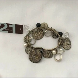 Twenty One Women's Silver Coin Charm Bracelet - Picture 1 of 4