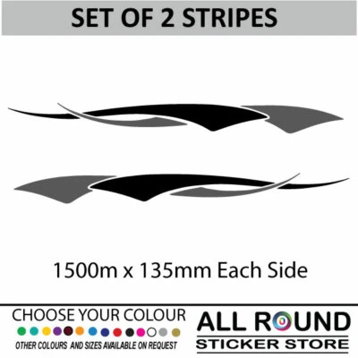 Vehículo barco autocaravana cámper caravana autocaravana, camión, remolque ST01 a rayas de 1,5 m Foto 1 de 2