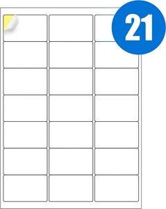 500 Sheets of 21 Labels Per Sheet A4 Labels Size. 63.5 x 38.1mm - Picture 1 of 17