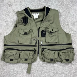 Drake Fly Fishing Vest Mens Large Tan Beige Full Zip  Multi Pocket Outdoor EUC - Picture 1 of 16
