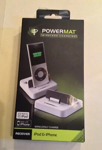 Powermat Wireless Charging Receiver Dock for iPod and iPhone White New - Picture 1 of 4