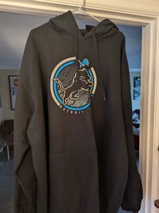 New Nfl Detroit Lions Hoodie Men's 4xl 4x Hoody Big Mens Fantatics Black - Picture 1 of 10
