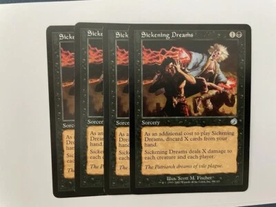 MTG 4X TORMENT SICKENING DREAMS NM MAGIC THE GATHERING UNCOMMON ENGLISH SORCERY - Image 1 of 4