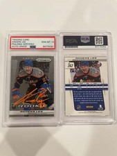 Anders Lee Autographed 2013 Panini Prizm Rookie Card Slabbed Auto Grade 10 #262