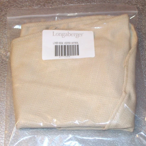Longaberger Oatmeal BOOK KEEPER Basket Liner... RARE ~ Made in USA ~ Last One! Cover