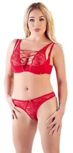 Cottelli Collection - Rot - BH und String - Größe 75C/S - Neu/Ovp - Bild 1 von 4