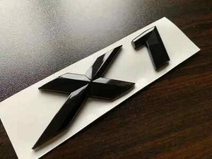 GLOSS BLACK X1 BADGE FOR BOOT TRUNK FITS X1 MODELS NEW FONT - Picture 1 of 1