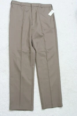 New Arrow Taupe Dress Pants 34" X 32" Flat Front Straight Fit Aroflex NWT P92 - Image 1 of 4