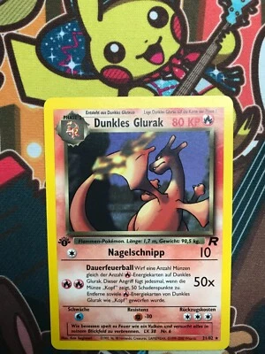 Dunkles Glurak 1. Edition 21/82 Team Rocket deutsch Pokemon Karten NM+ - Bild 1 von 4