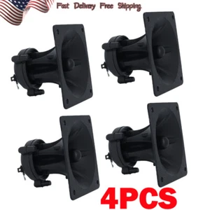 (4) Altavoces Tweeter Cuadrados Super Horn Montaje Al Ras de 3.25" pulgadas Auto Home Audio NUEVO - Imagen 1 de 13