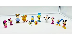 Disney Mini Toys Lot Figurines Minnie Mickey Donald Duck Olaf Jiminy Cricket - Picture 1 of 11