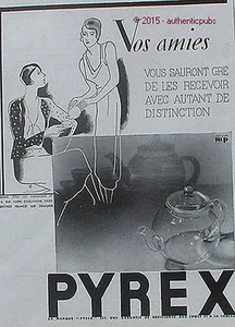 PUBLICITE PYREX CAFETIERE A CAFE THEIERE THE VERRE PLAT DE 1932 FRENCH AD PUB - Picture 1 of 1