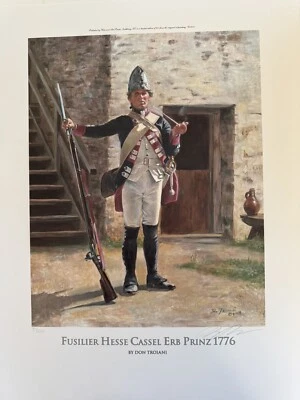 Fusilier Hesse Cassel Erb Prinz, 1776 Don Troiani Revolutionary War,  #37 COA - Image 1 of 4