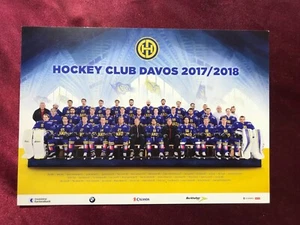 HC DAVOS 17/18-Mannschaftskarte-Eishockey SCHWEIZ-unsigniert-AK - Picture 1 of 2