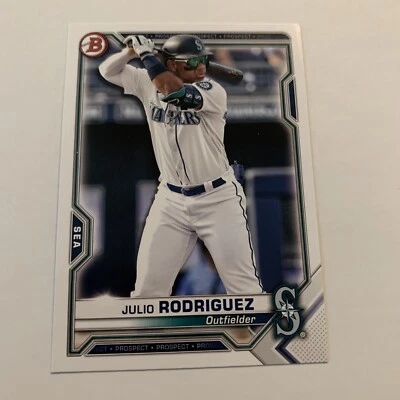 2021 Bowman Prospect Paper Julio Rodriguez  #BP-86 Seattle Mariners - Image 1 of 2