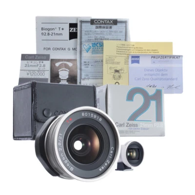 CONTAX G CARL ZEISS BIOGON T* 21mm F2.8 LENS W/ FINDER for G1 G2 / LN / 90D WRT - Image 1 of 4