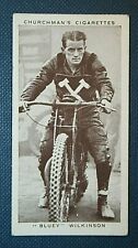 World Speedway Champion   Bluey Wilkinson   Original 1930's Vintage Card 