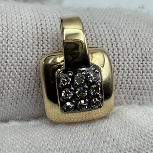 Massiver 14k Diamant Anhänger / 1,32 Gramm / 9 kleine Diamanten / 14,16mm hoch - Bild 1 von 13