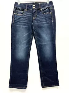 American Eagle Artist Capri Jeans Women's Size 4 R - Dark Wash Low Rise Stretch - Picture 1 of 12